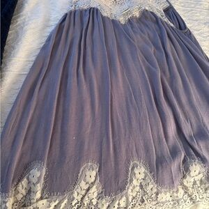 Purple Lace Trim Dress